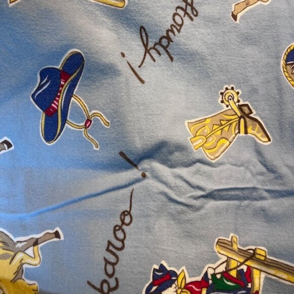 FLANNEL COWBOY SHEETS FULL SIZE LIKE NEW CONDITION - Picture 1 of 2